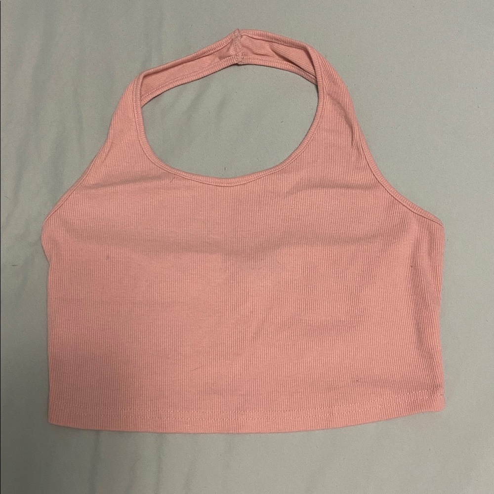 SHEIN Pink Ribbed Tank Top